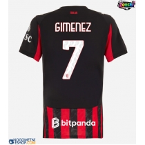 Ženski Nogometni dresi AC Milan Santiago Gimenez #7 Domači 2025-26 Kratek Rokav